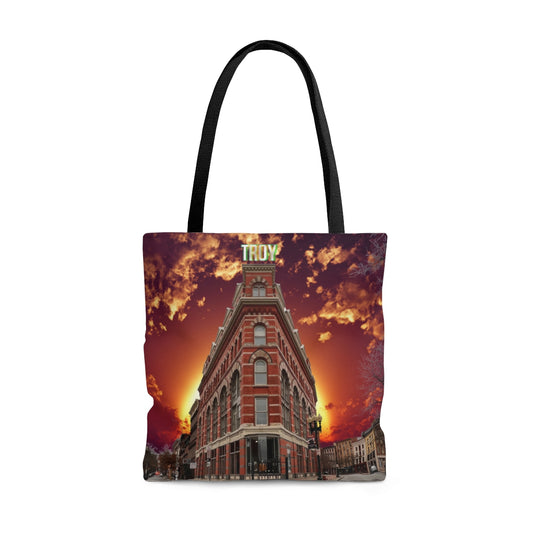 Rice building tote bag