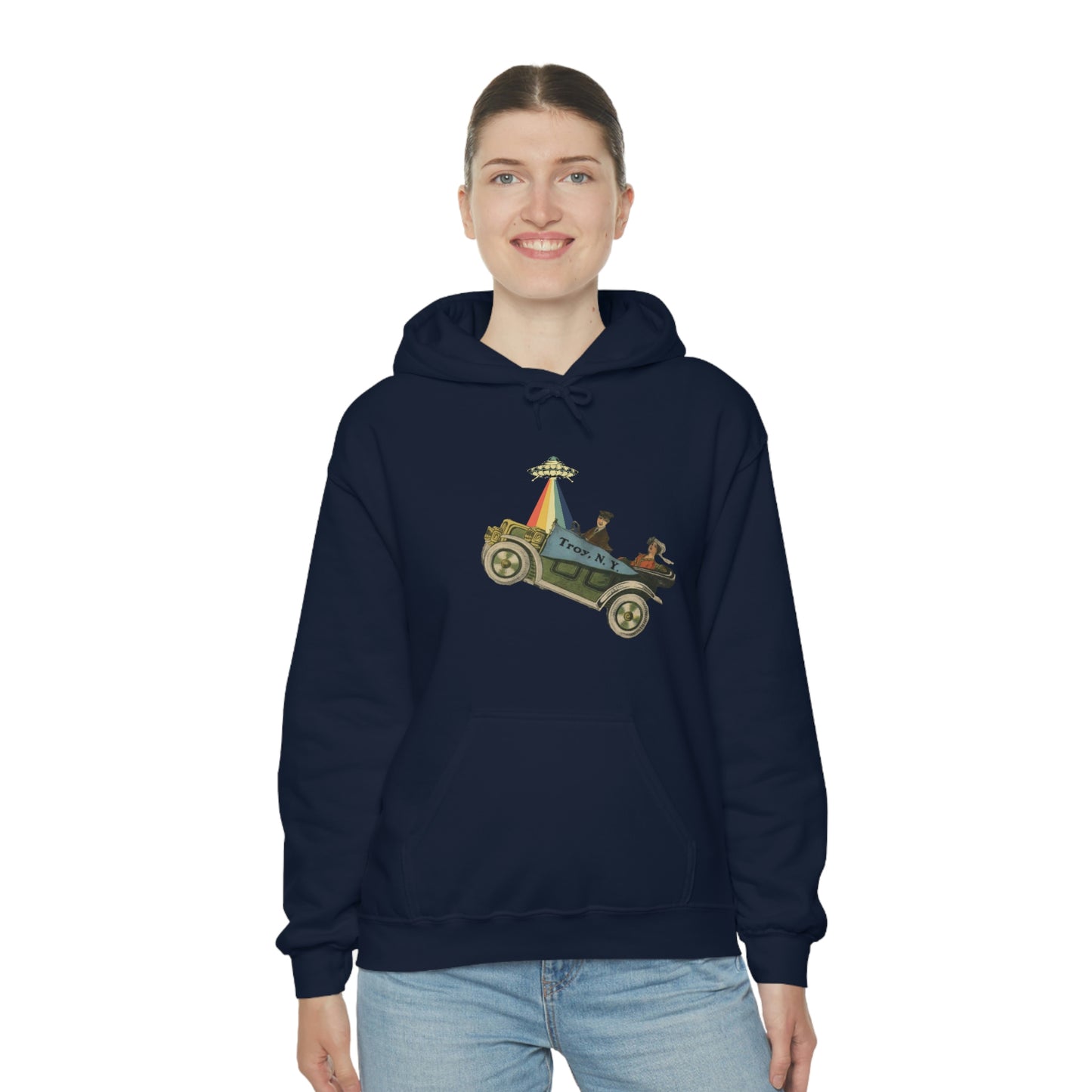 Troy UFO fuzzy warm hoodie