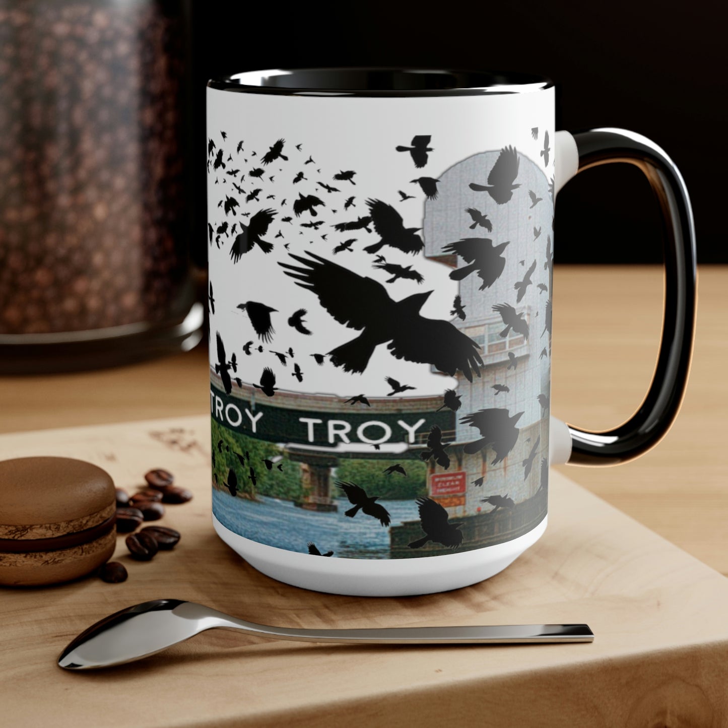 Troys crows have eyes coffee mug, 15oz