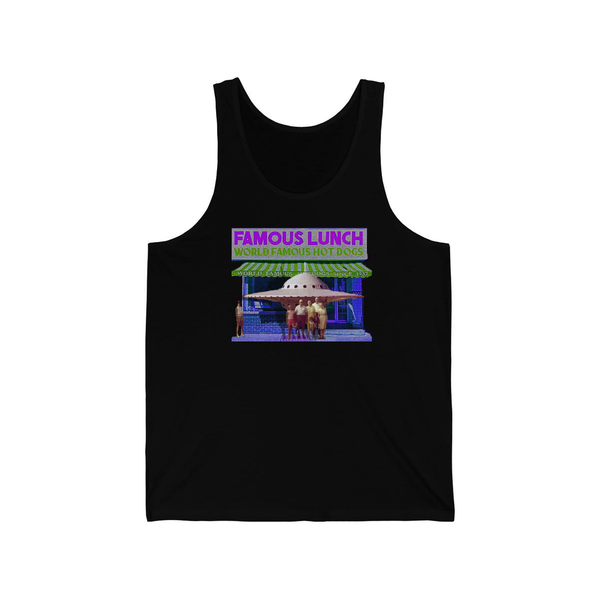 Famous lunch spaceship Unisex Jersey Tank