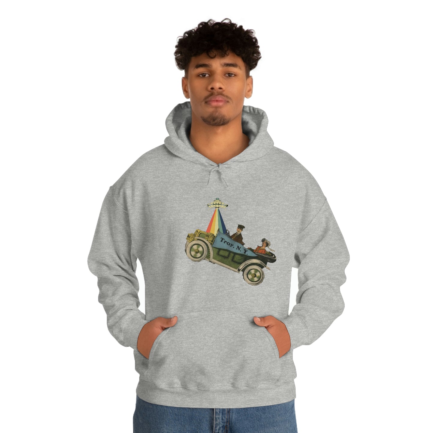 Troy UFO fuzzy warm hoodie