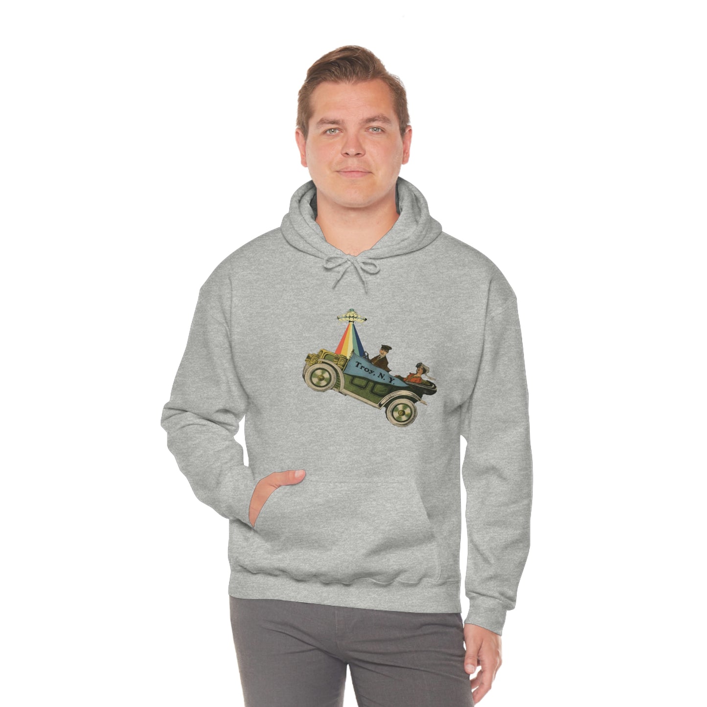 Troy UFO fuzzy warm hoodie