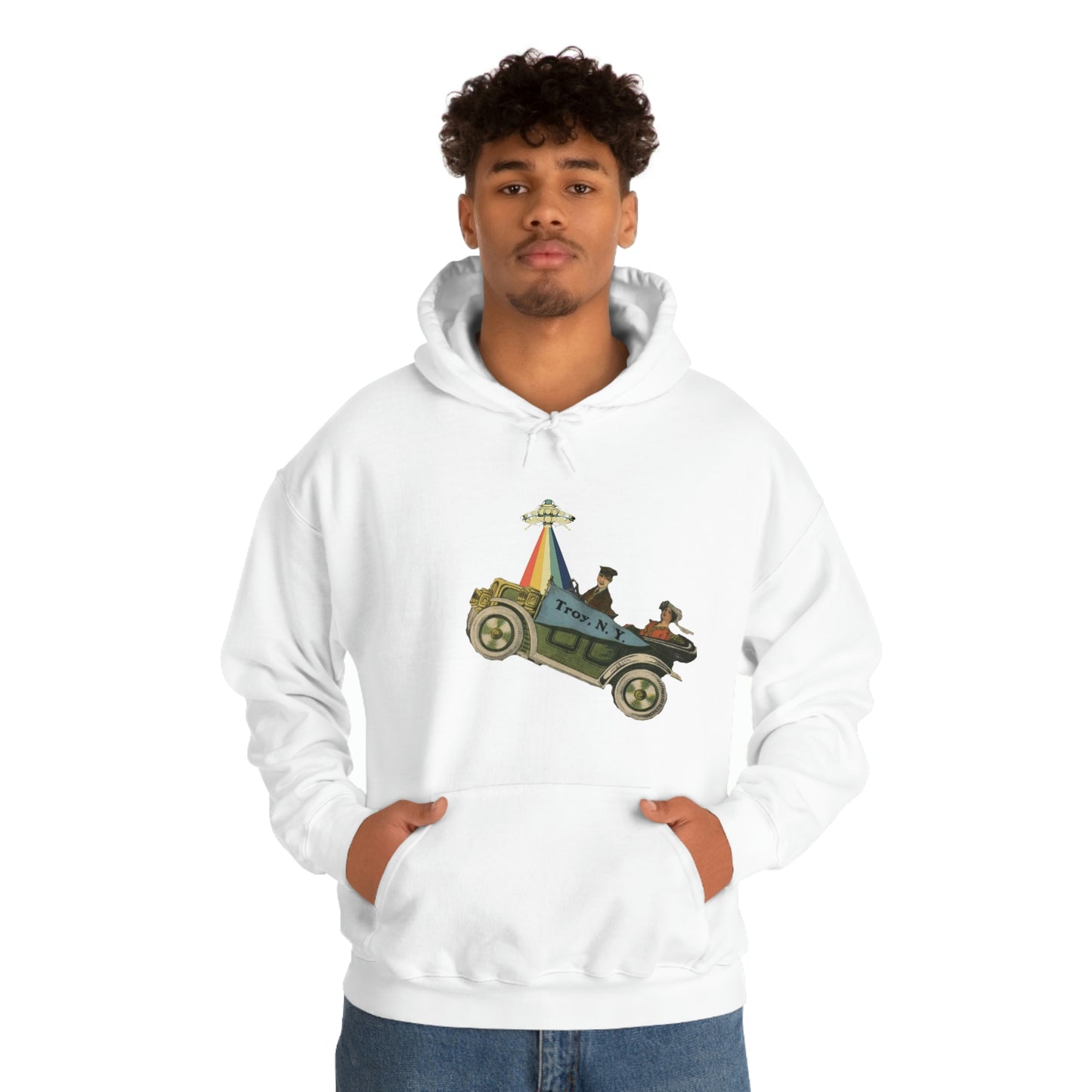 Troy UFO fuzzy warm hoodie