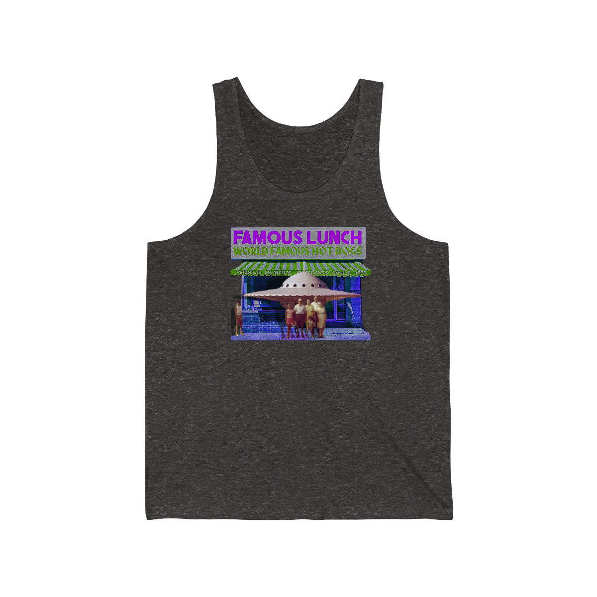 Famous lunch spaceship Unisex Jersey Tank