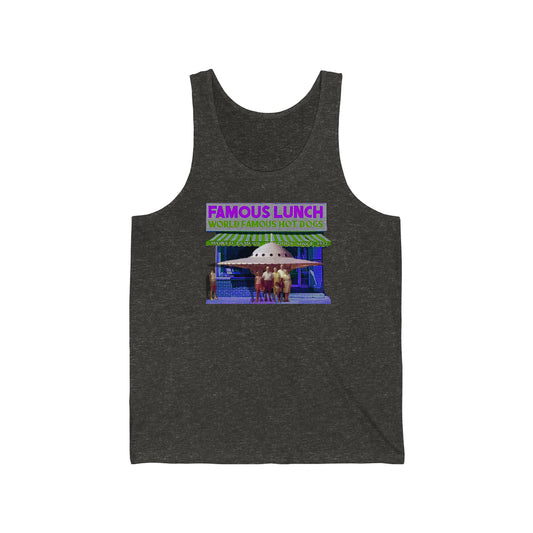 Famous lunch spaceship Unisex Jersey Tank