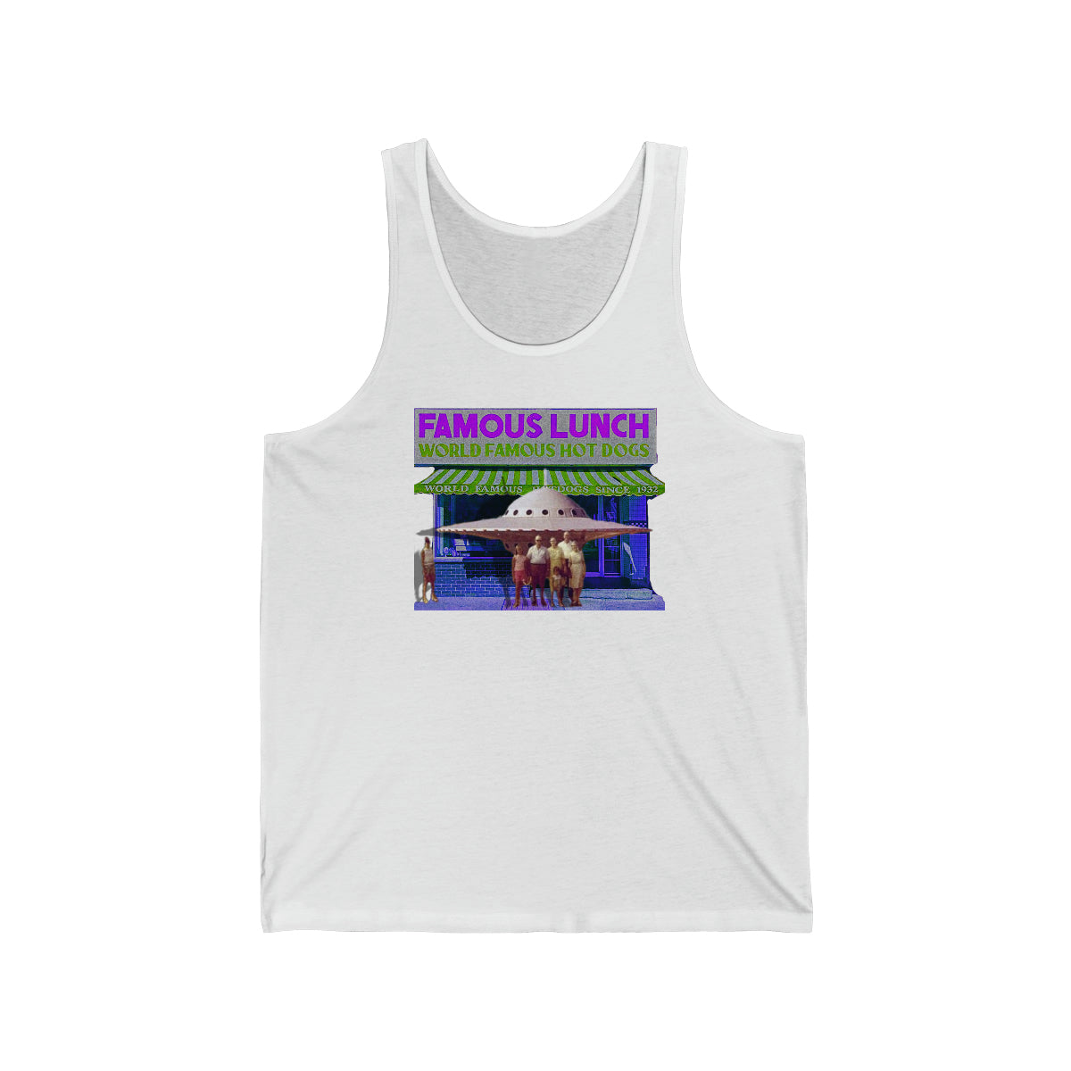 Famous lunch spaceship Unisex Jersey Tank