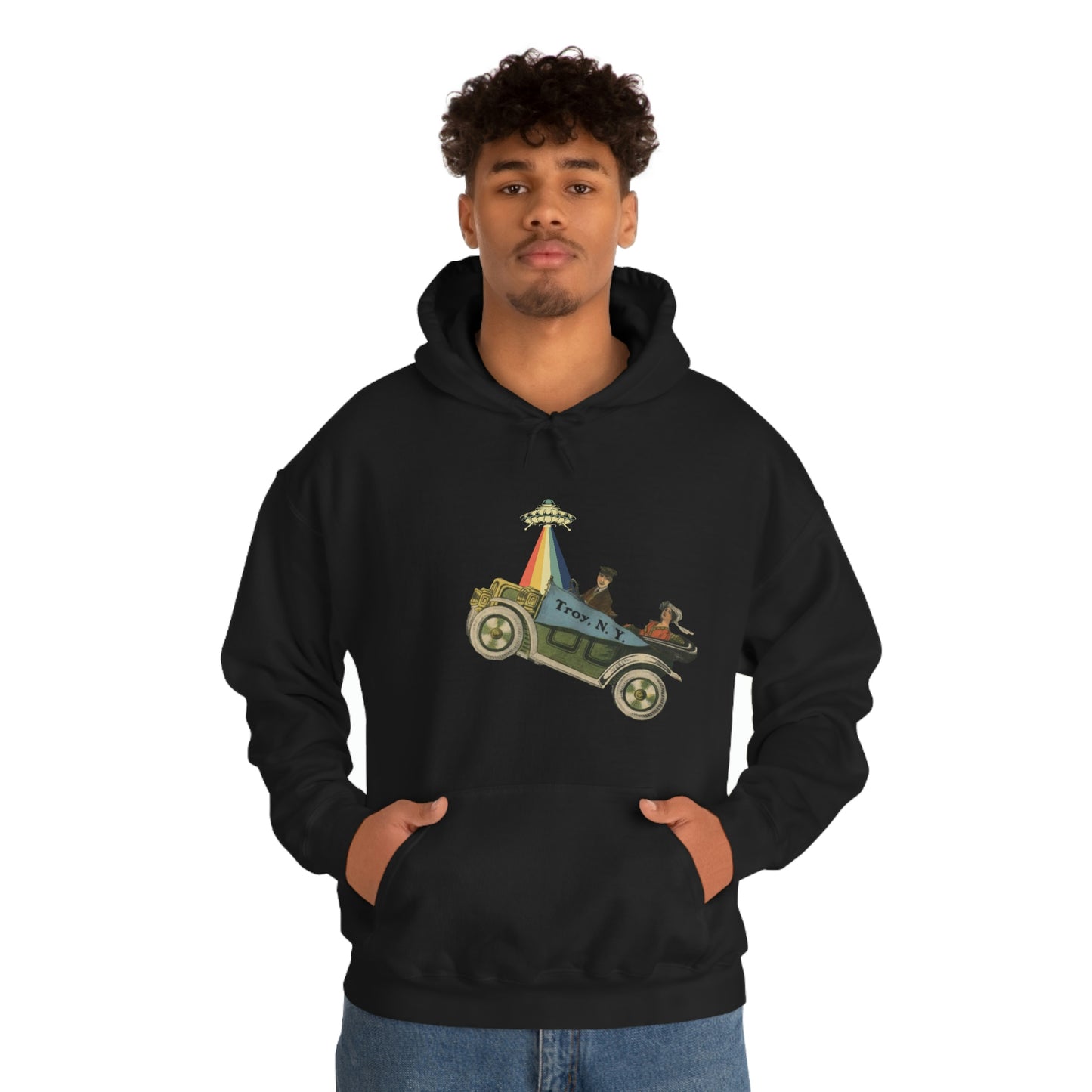 Troy UFO fuzzy warm hoodie