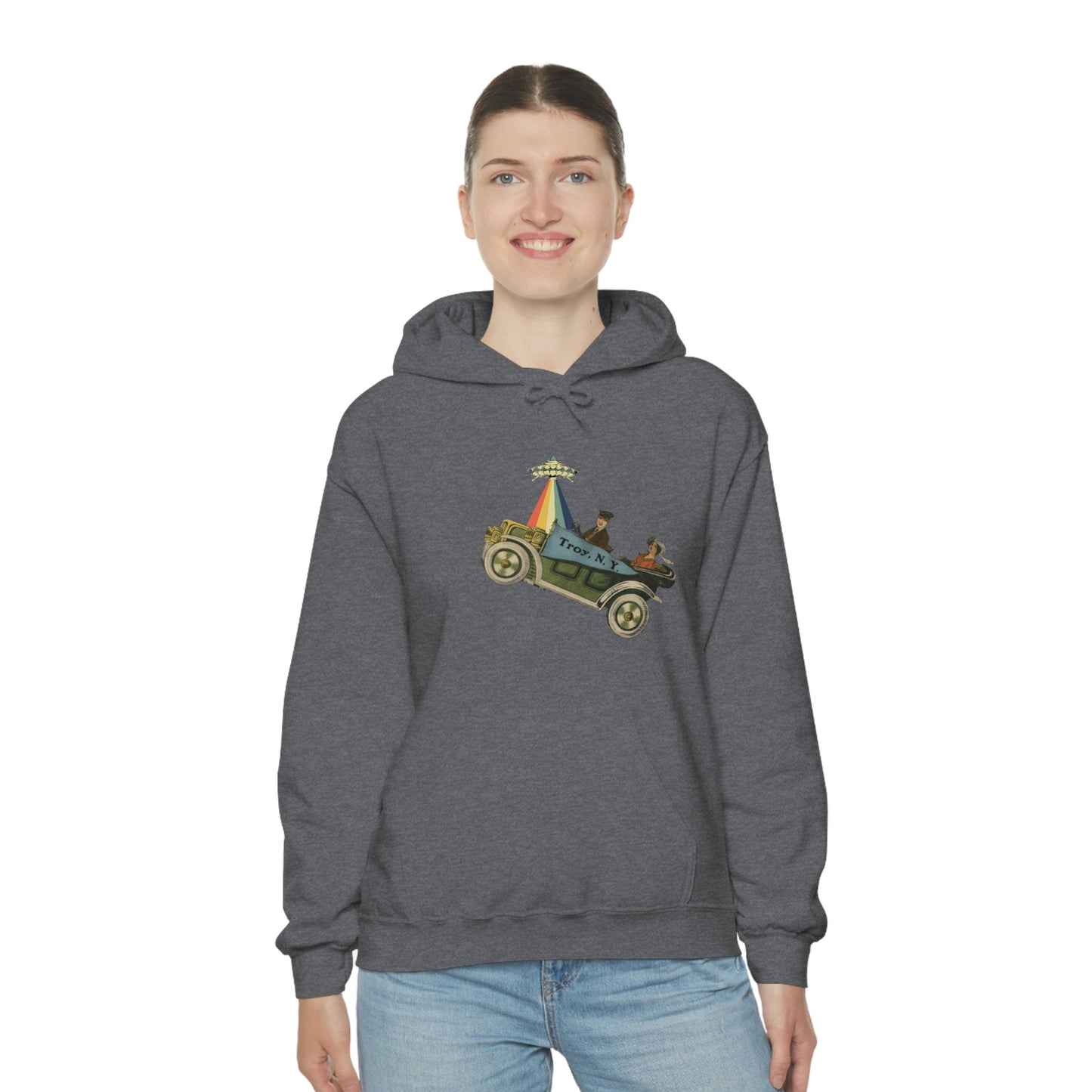 Troy UFO fuzzy warm hoodie