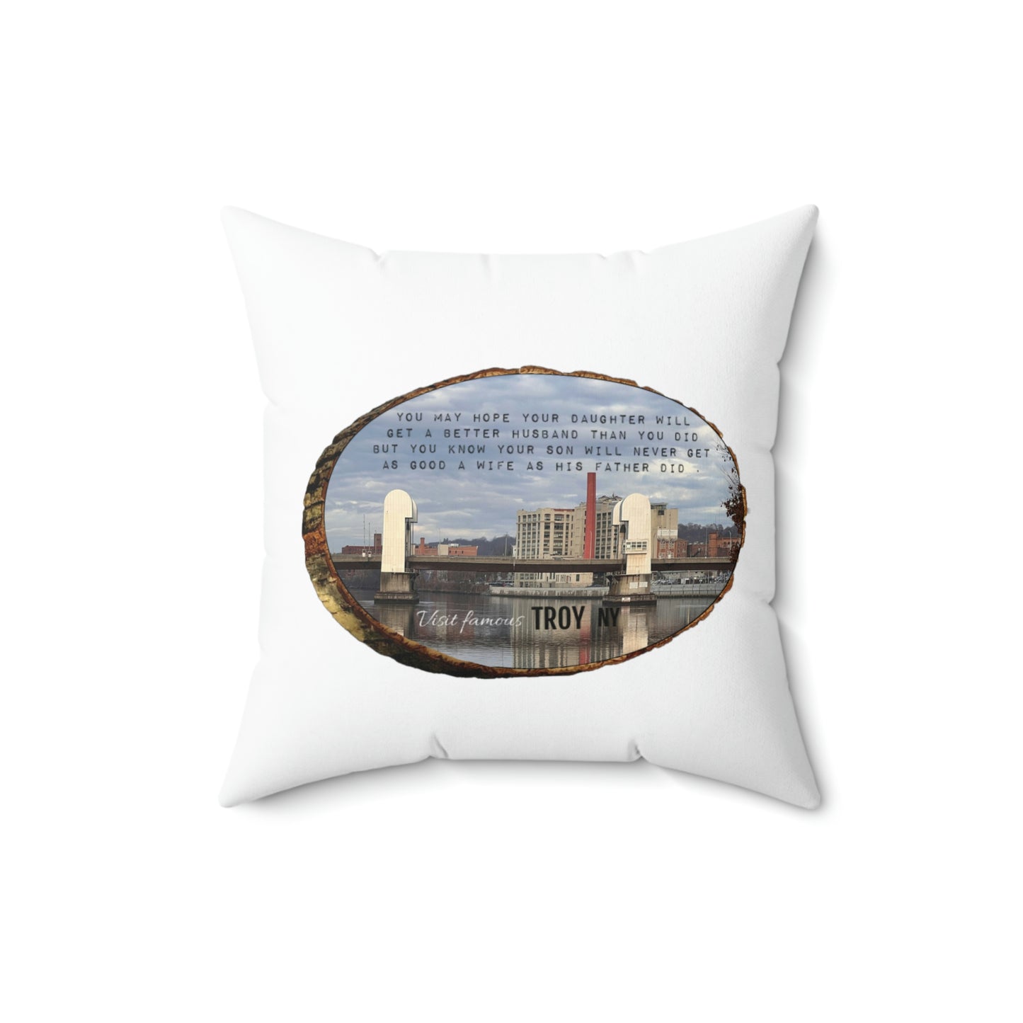 Double wit souvenir Spun Polyester Square Pillow