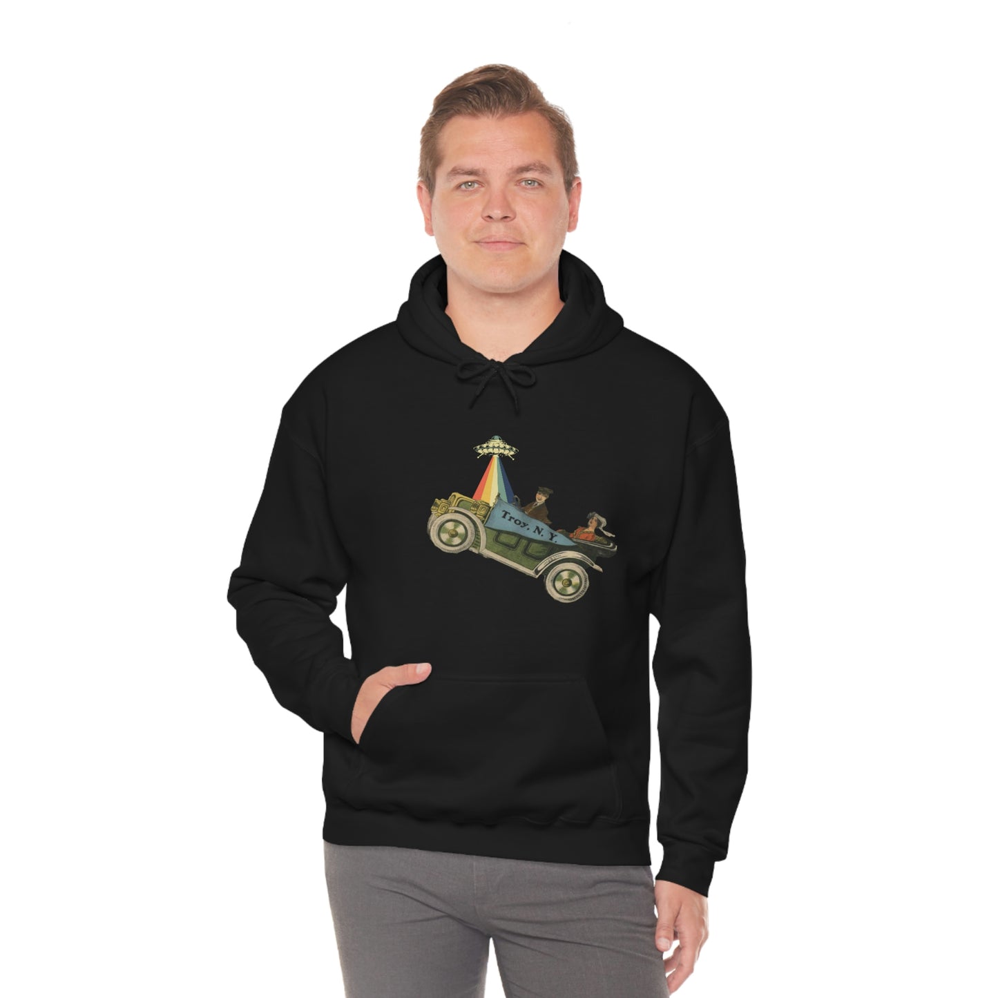 Troy UFO fuzzy warm hoodie