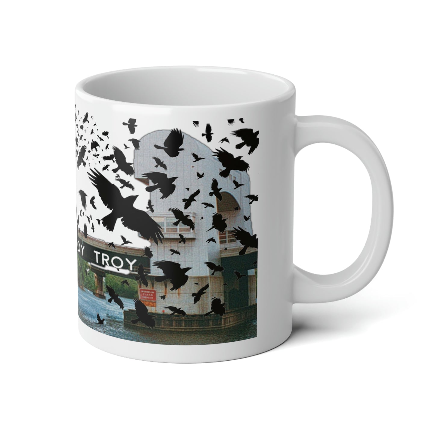 Jumbo Troys crows Mug, 20oz