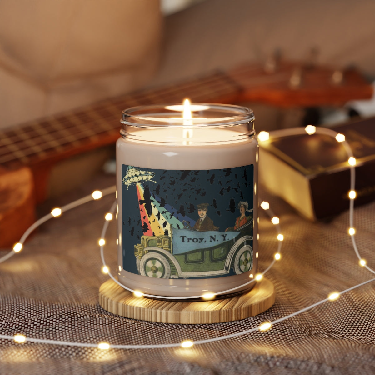 UFO Troy car soy candle