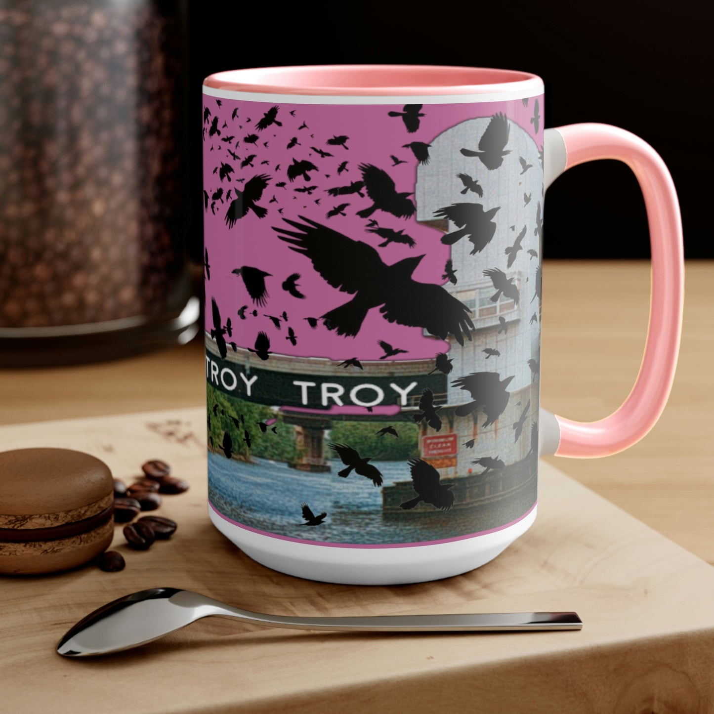 Troys crows have eyes coffee mug, 15oz