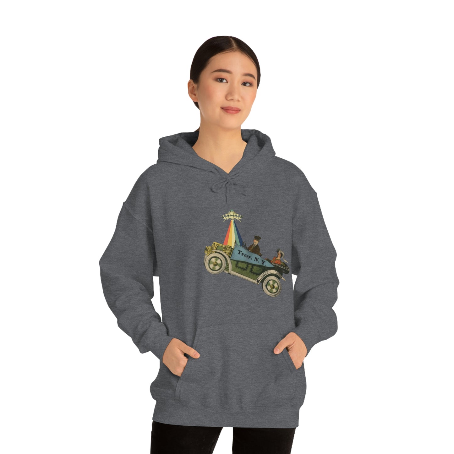 Troy UFO fuzzy warm hoodie