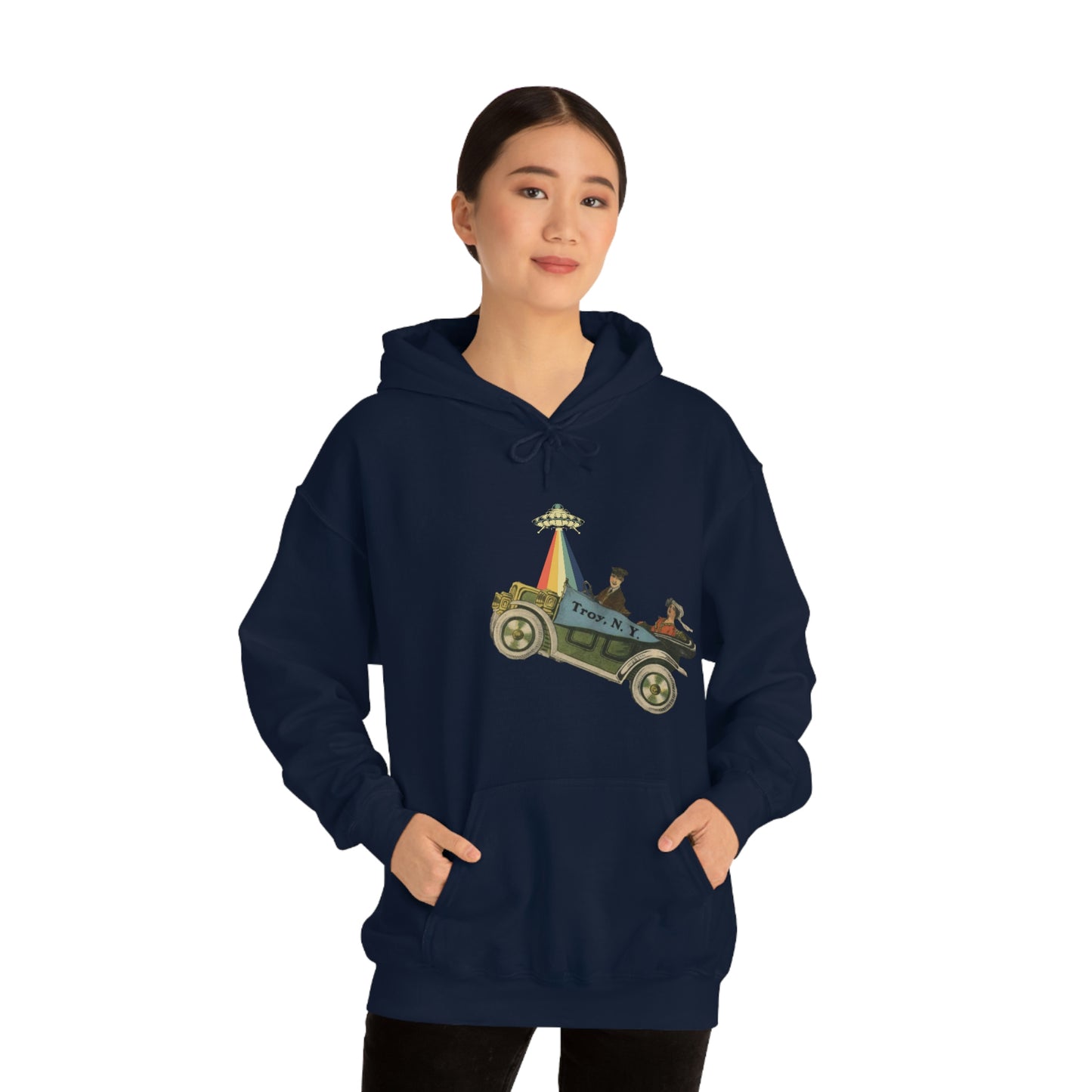 Troy UFO fuzzy warm hoodie