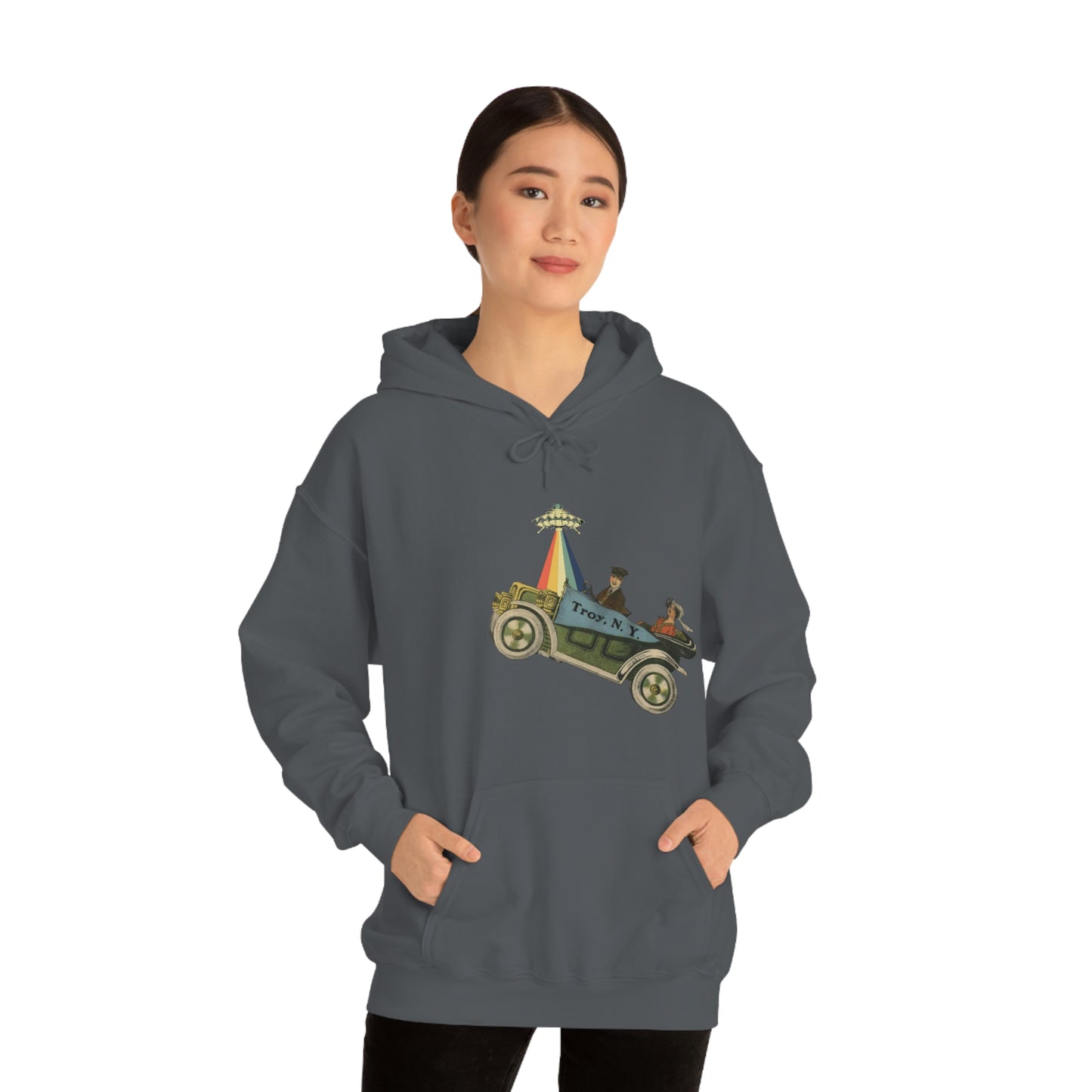 Troy UFO fuzzy warm hoodie